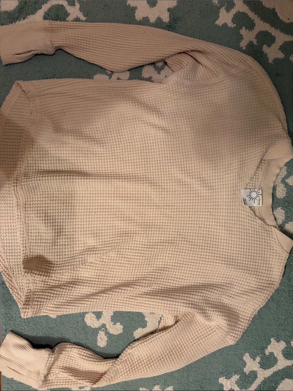 AERIE WAFFLE KNIT LONG SLEEVE